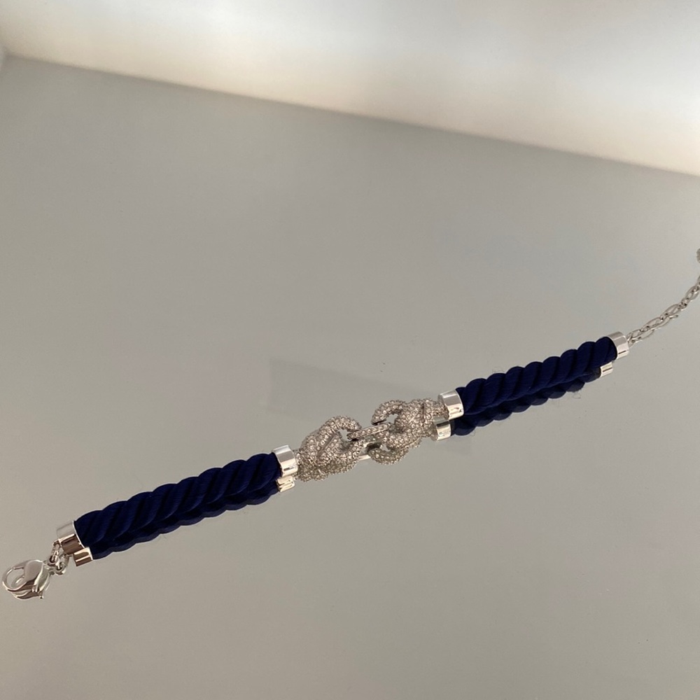 Swarovski blue rope bracelet